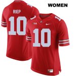 Women's NCAA Ohio State Buckeyes Amir Riep #10 College Stitched Authentic Nike Red Football Jersey EO20D27DC